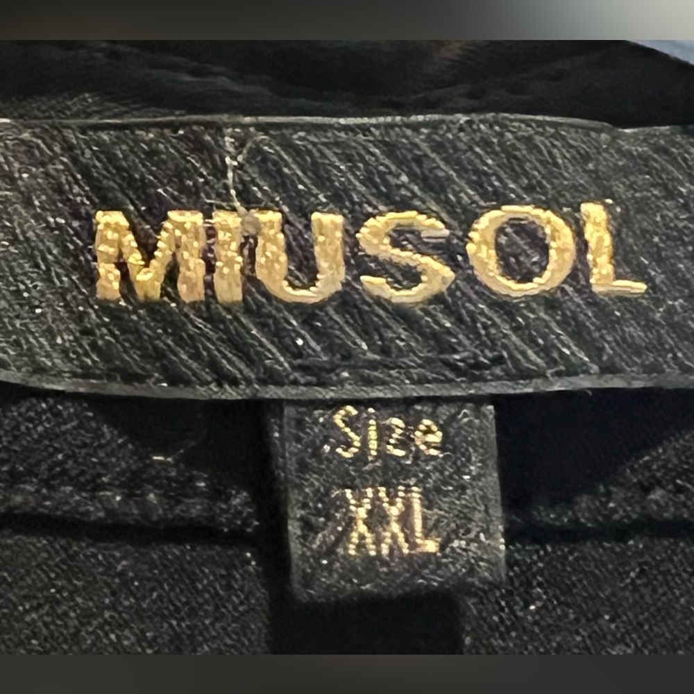Dress - Miusol - stretchy shirt/wrap dress - black - XXL - new w/o tags. Perfect - Picture 5 of 8